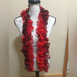 Hand Knitted Scarf Ruffle Scarf